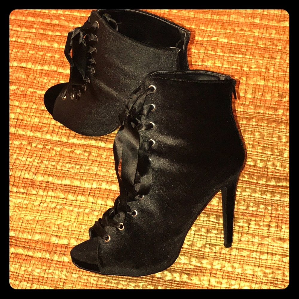 Velvet Black Booties